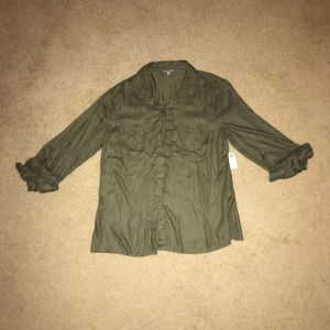 Forest Green Button Down